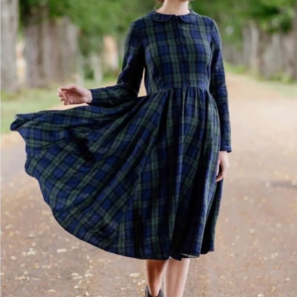 Sondeflor Classic Long-Sleeve in Blue Tartan